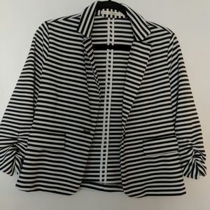 Black & white striped blazer